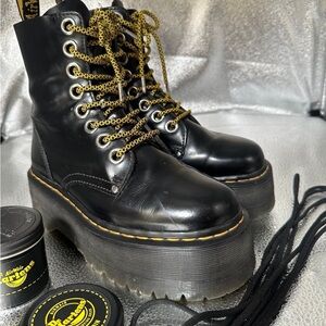 Dr. Martens Jadon Max Black Platform Combat Boots